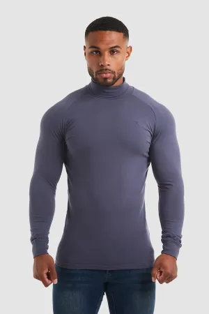 Jersey Roll Neck in Graphite