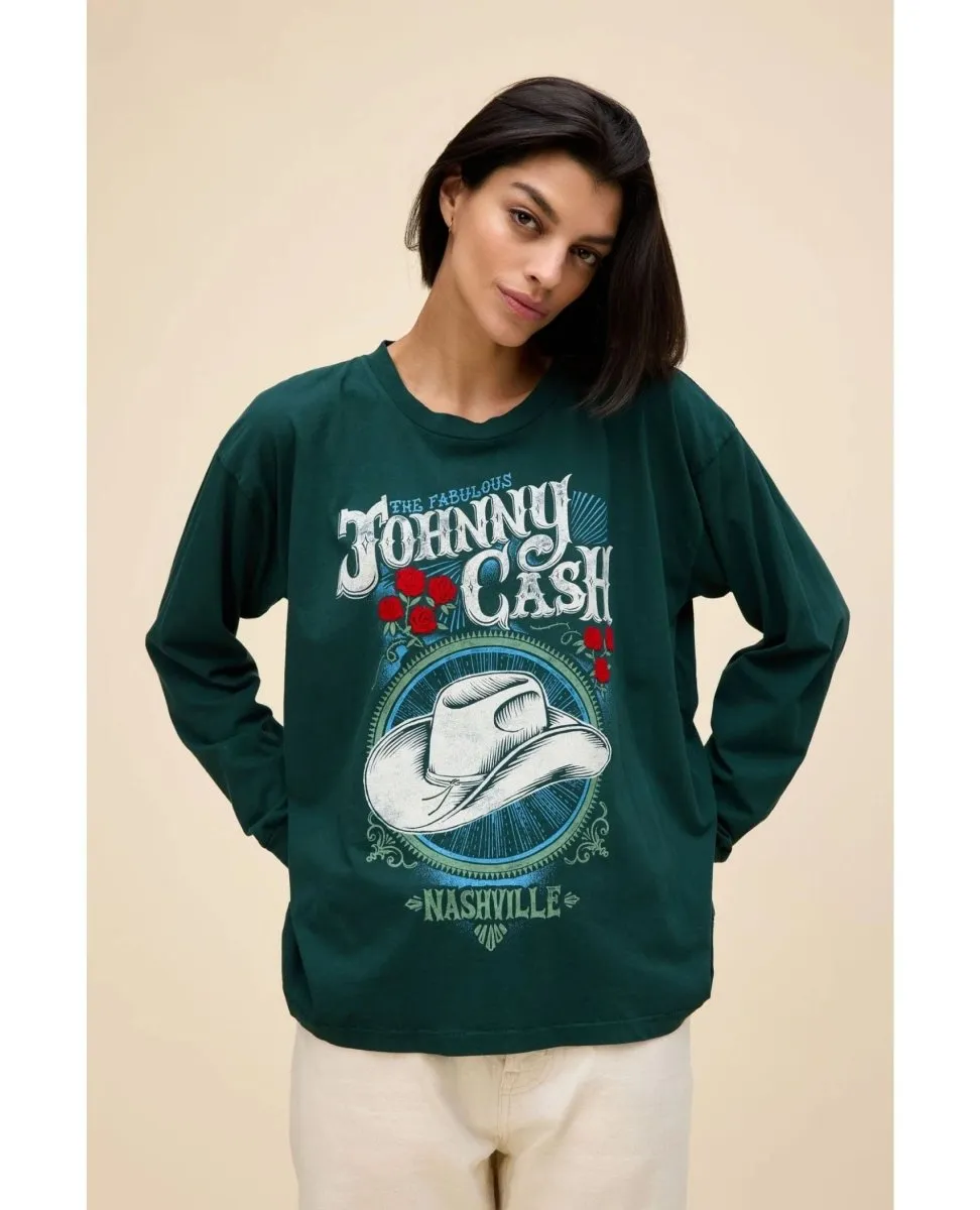 Johnny Cash The Fabulous Long Sleeve Tee Pine