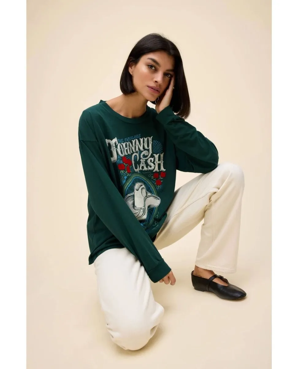 Johnny Cash The Fabulous Long Sleeve Tee Pine