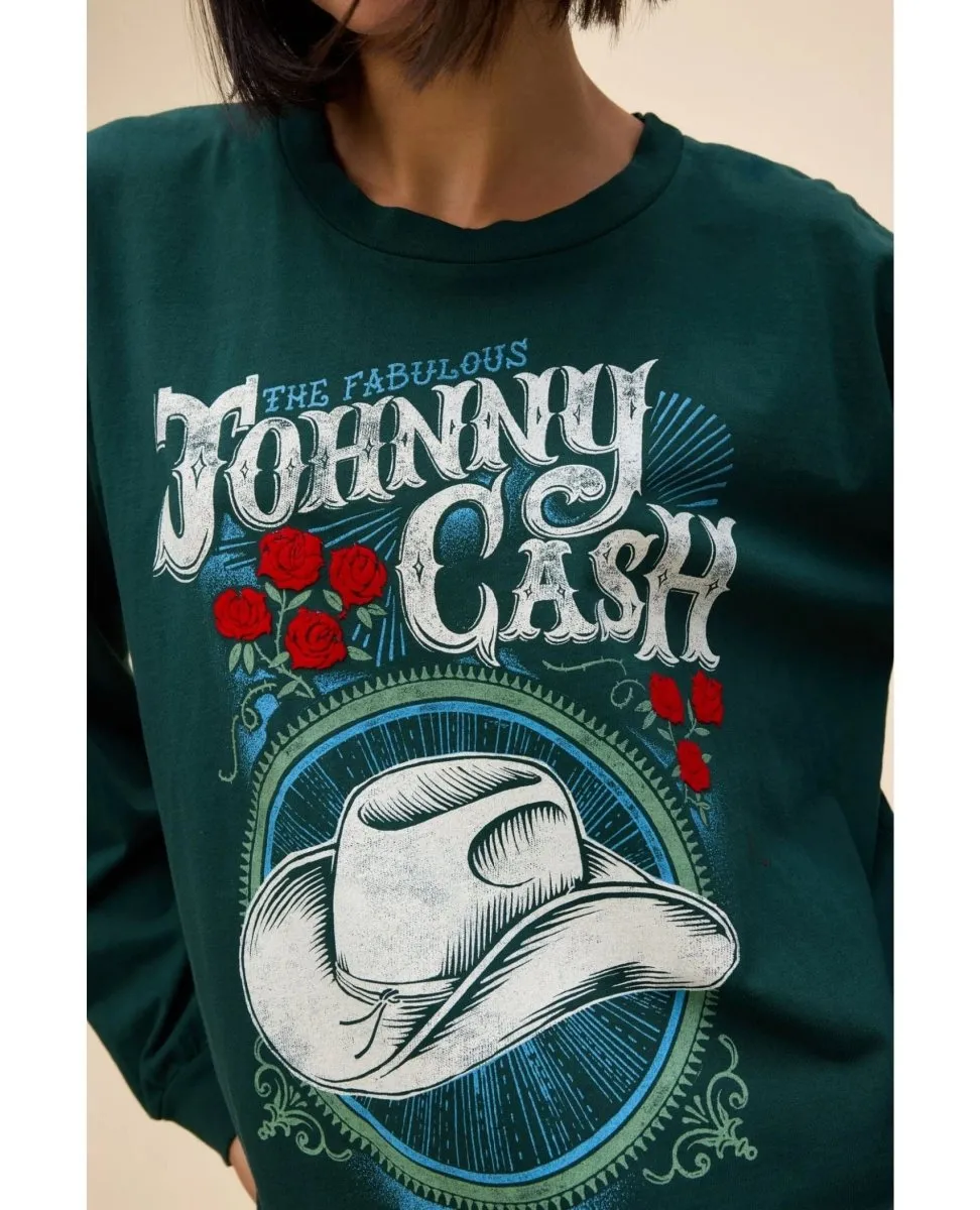 Johnny Cash The Fabulous Long Sleeve Tee Pine
