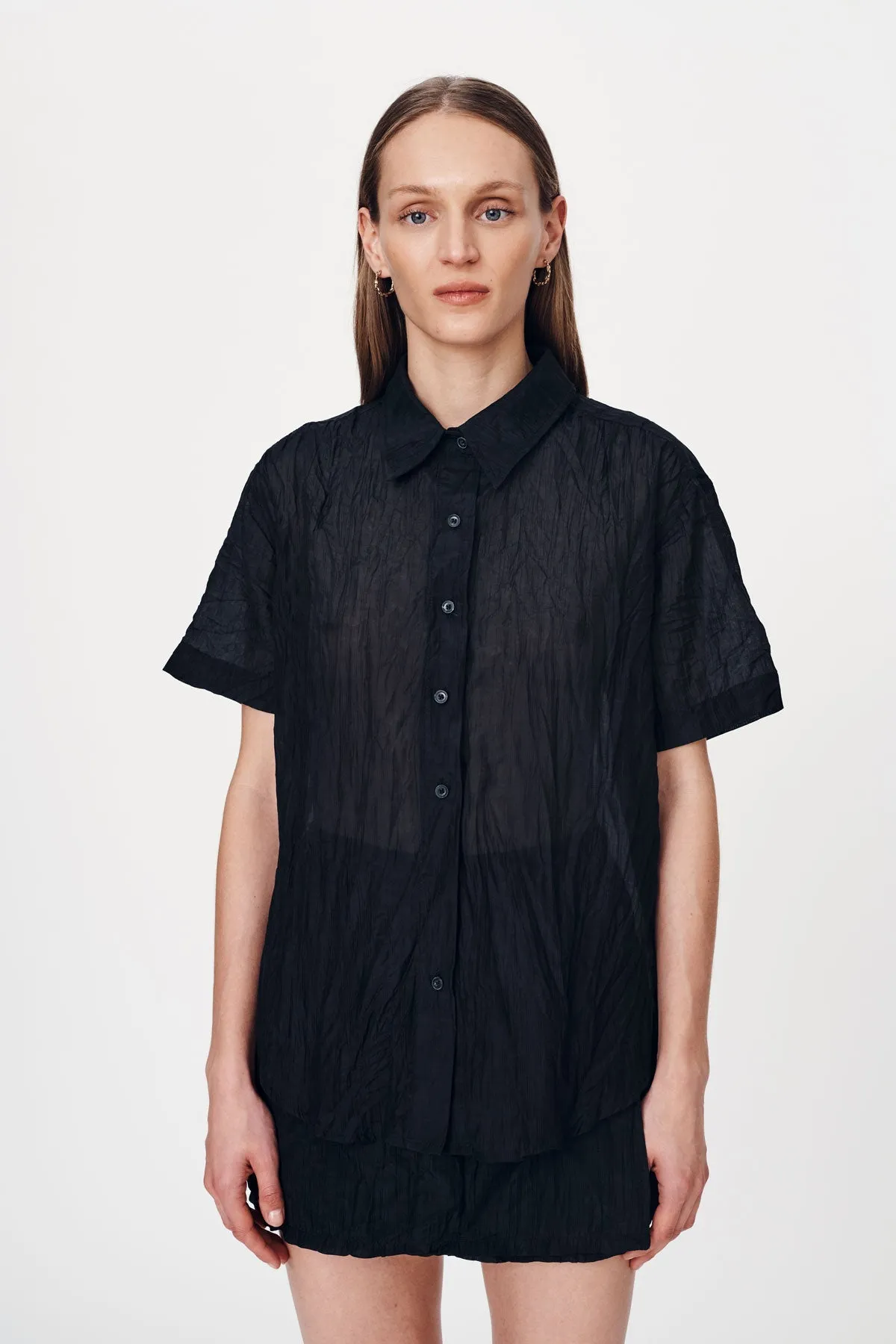 Jole Silk Wrap Skirt Noir