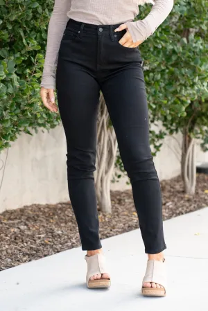 Jovi High Rise Cigarette Straight Leg in Black
