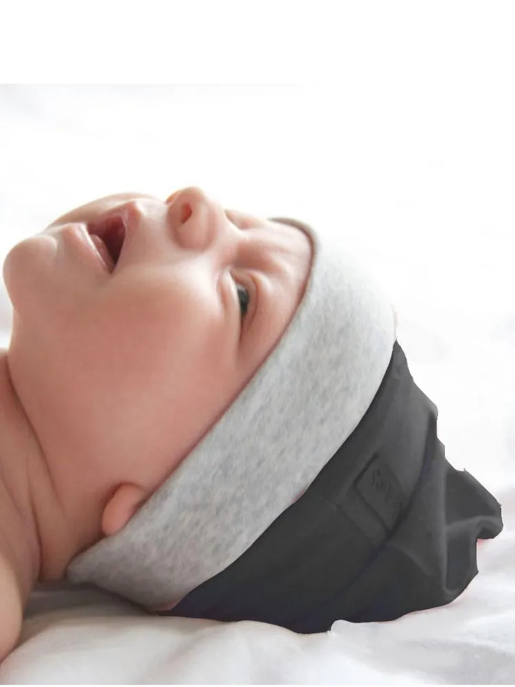 Juddlies - Organic Graphite Grey/Black Slouchy Baby Hats - Raglan Collection - Pack of 2