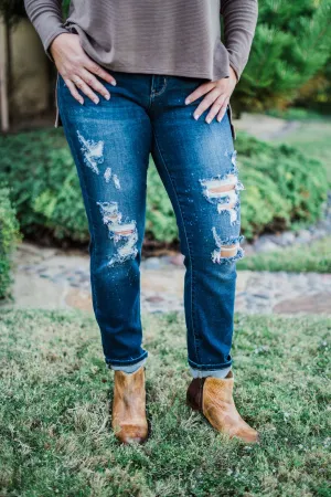 Judy Blue Boyfriend Bleach Splash Jeans