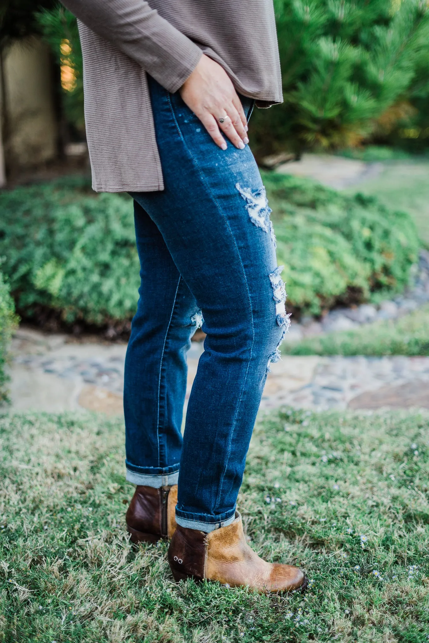 Judy Blue Boyfriend Bleach Splash Jeans