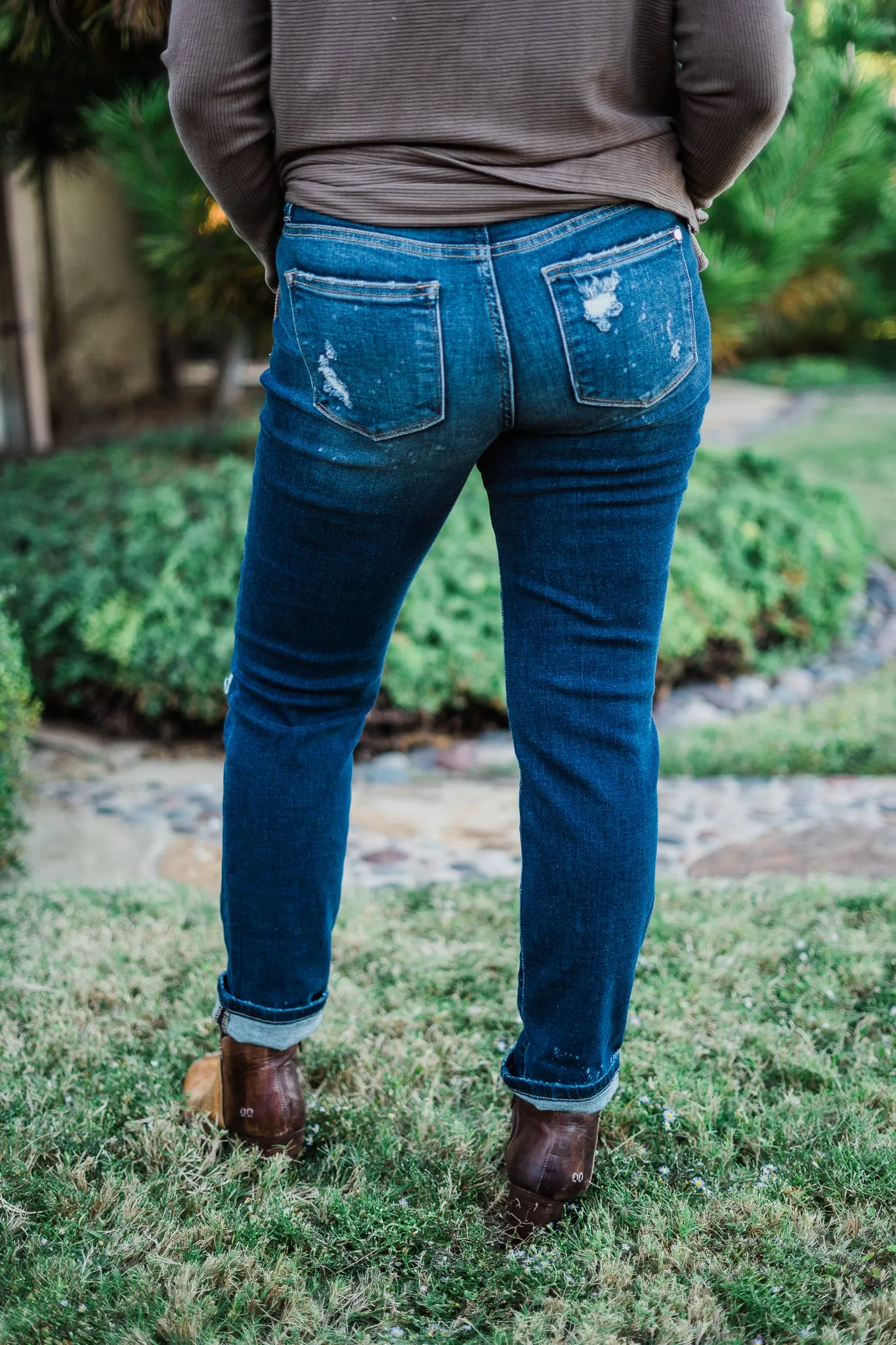 Judy Blue Boyfriend Bleach Splash Jeans