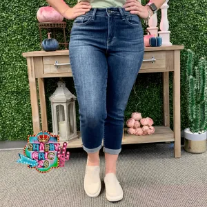 Judy Blue Cropped Slim High Waist Dark Wash Jean