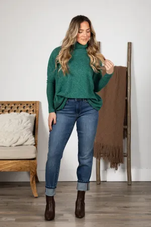 Judy Blue Vintage Wash Boyfriend Cuff Jeans