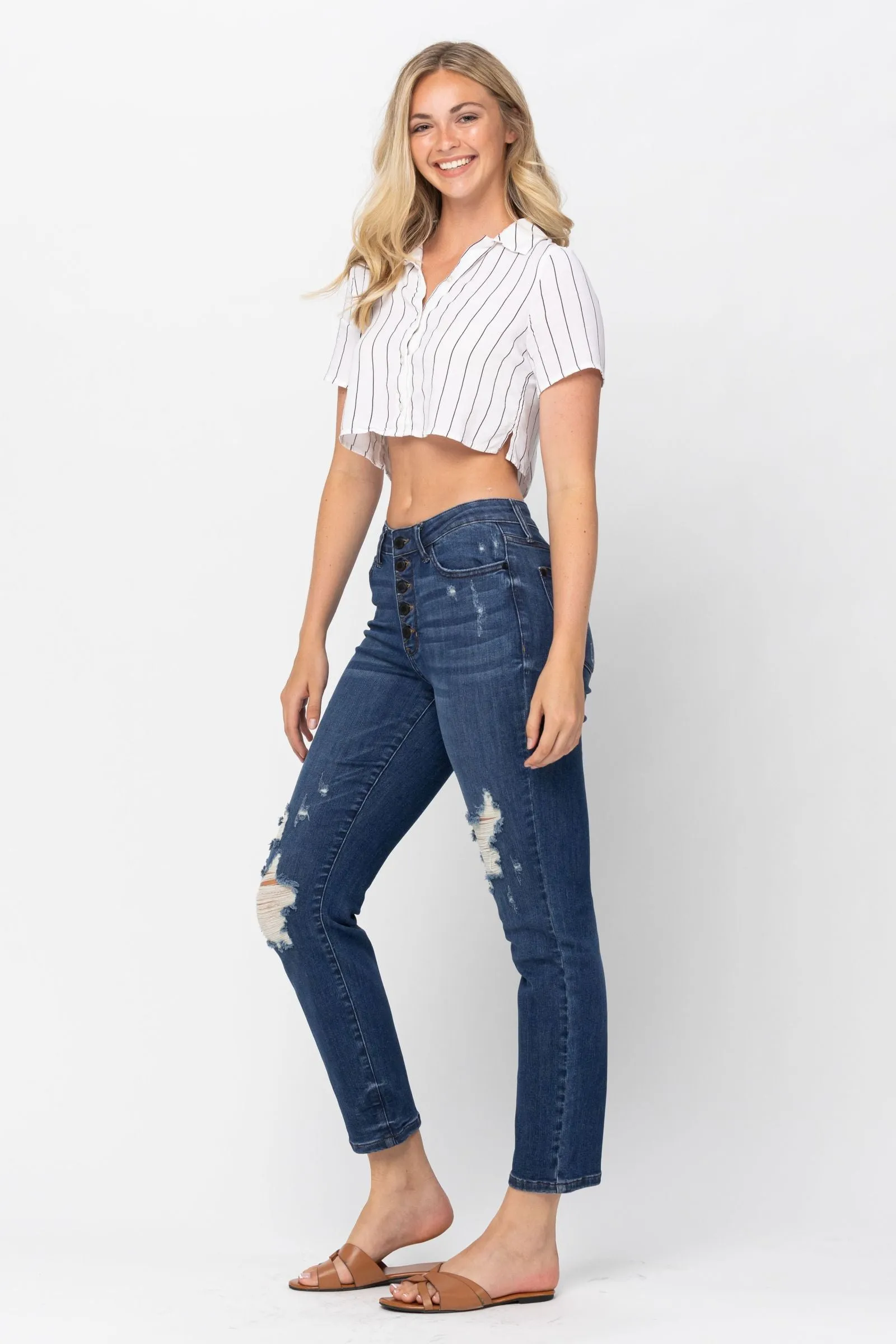 Judy Blue | Zoey | Button Fly Boyfriend Fit