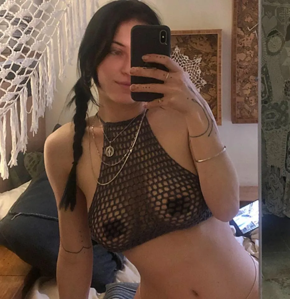 Kelp Mesh Crochet Crop Top