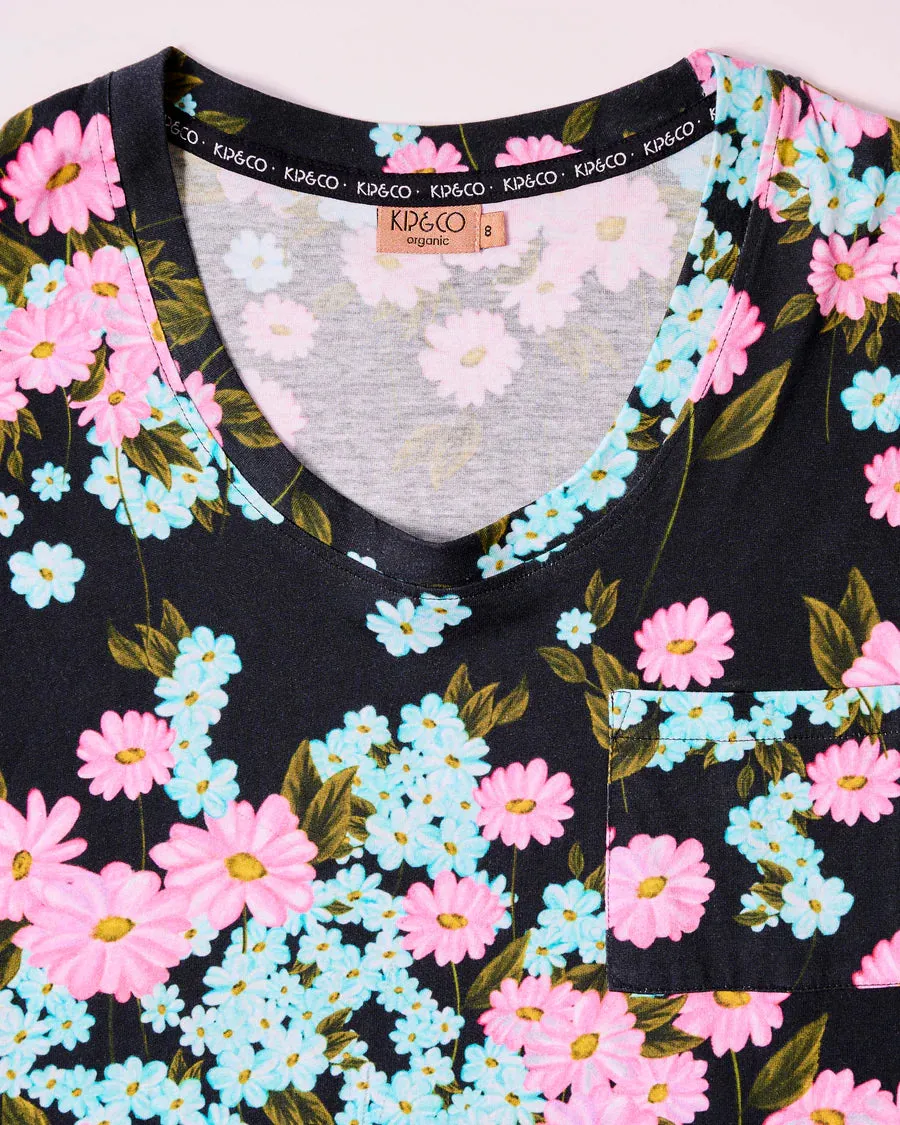 Kip & Co LADIES | Periwinkle Organic Cotton jersey Pyjama Set.