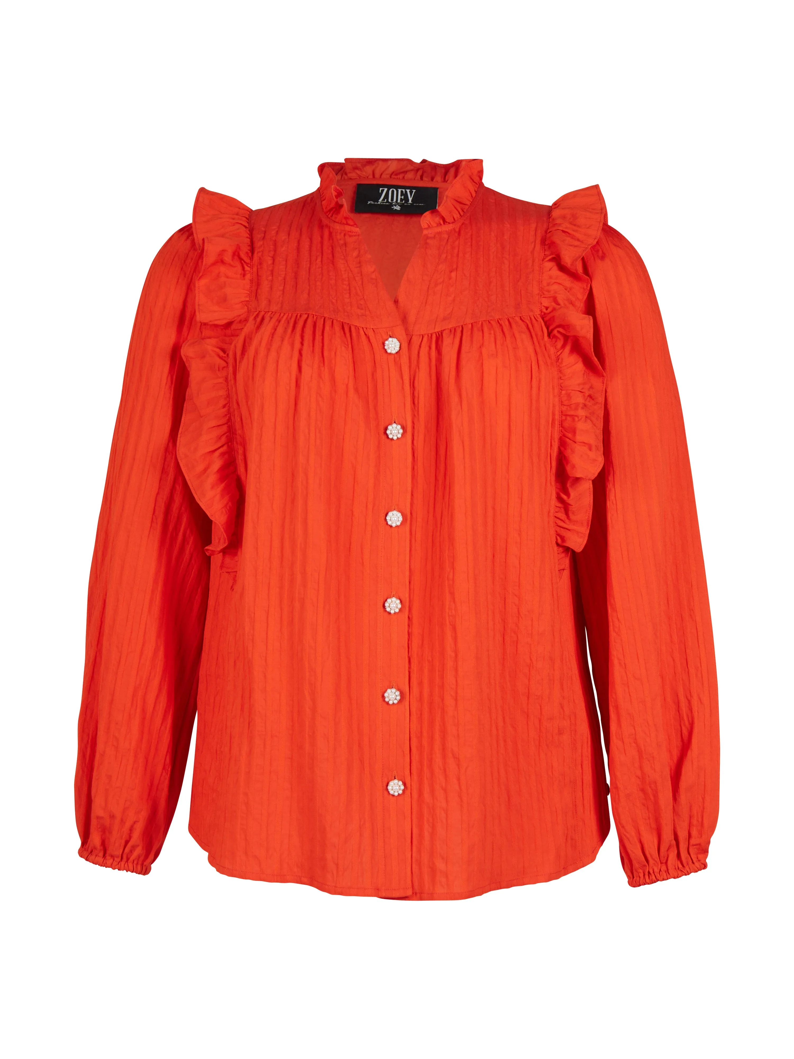 KIRA BLOUSE - Bright red