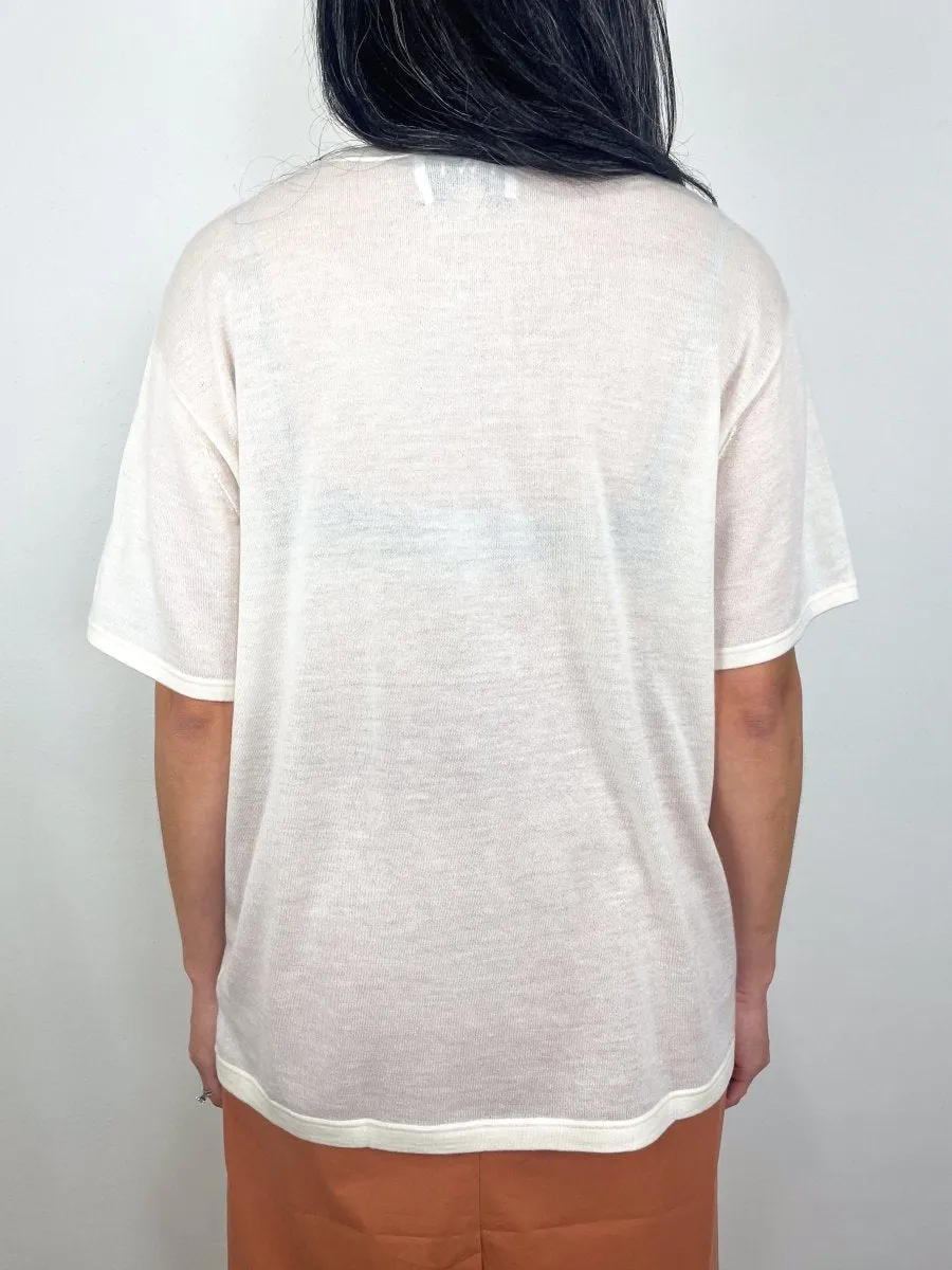 Knit Big Boy Tee in Ivory
