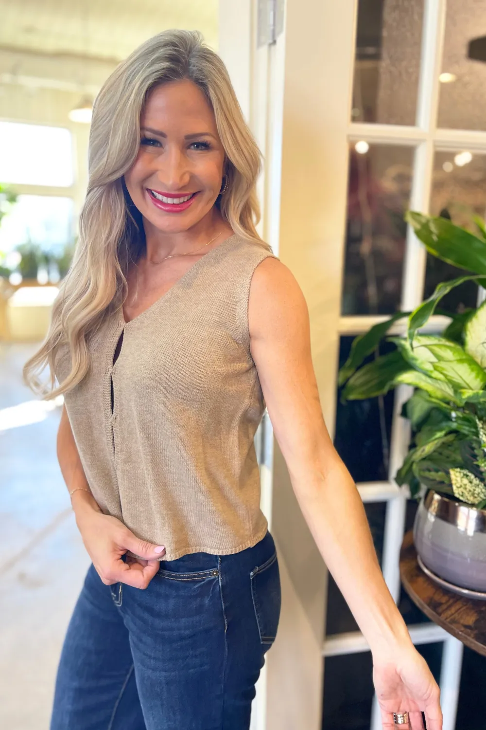 Knit Sweater Tank Top