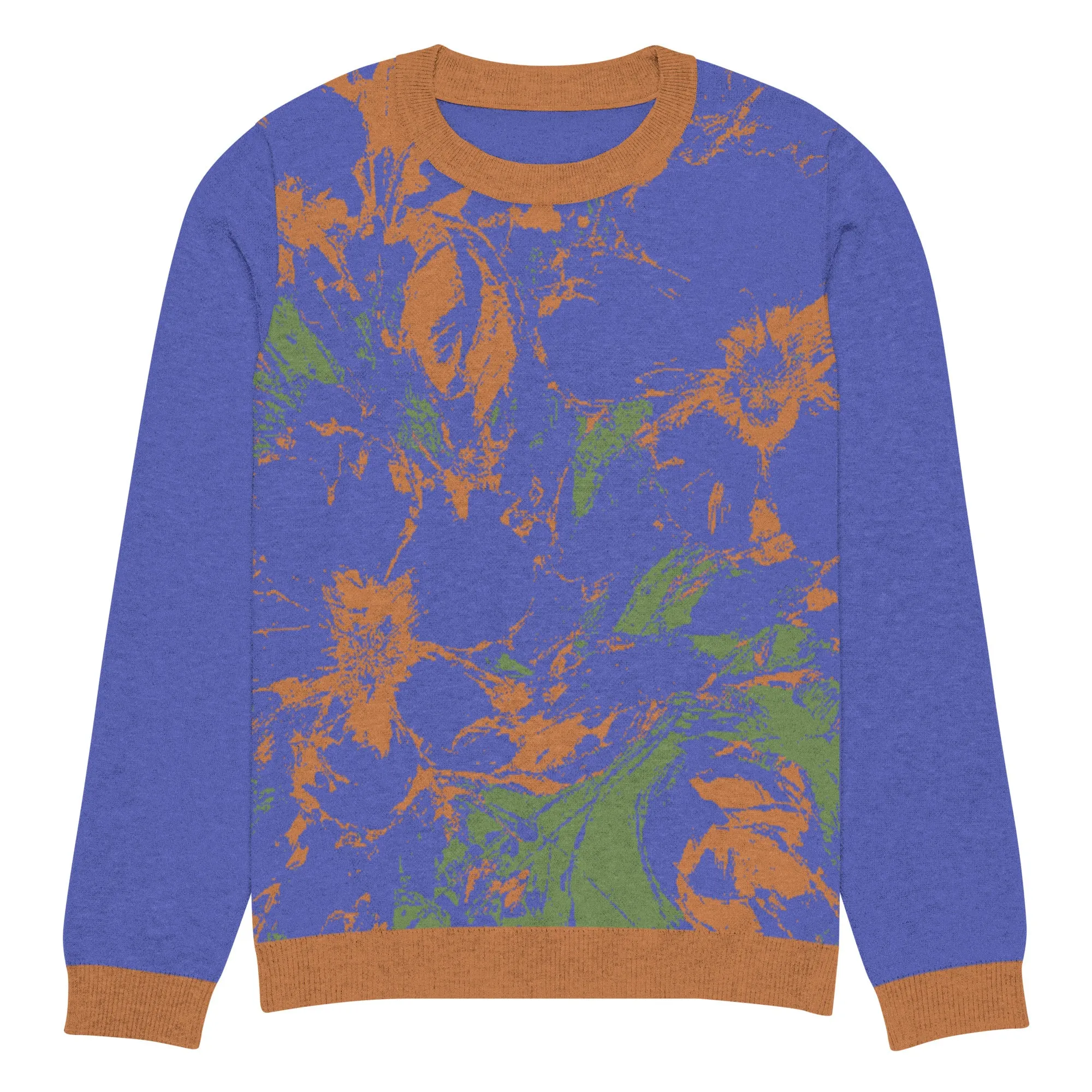 Knitted crew neck sweater XS to 3 XL