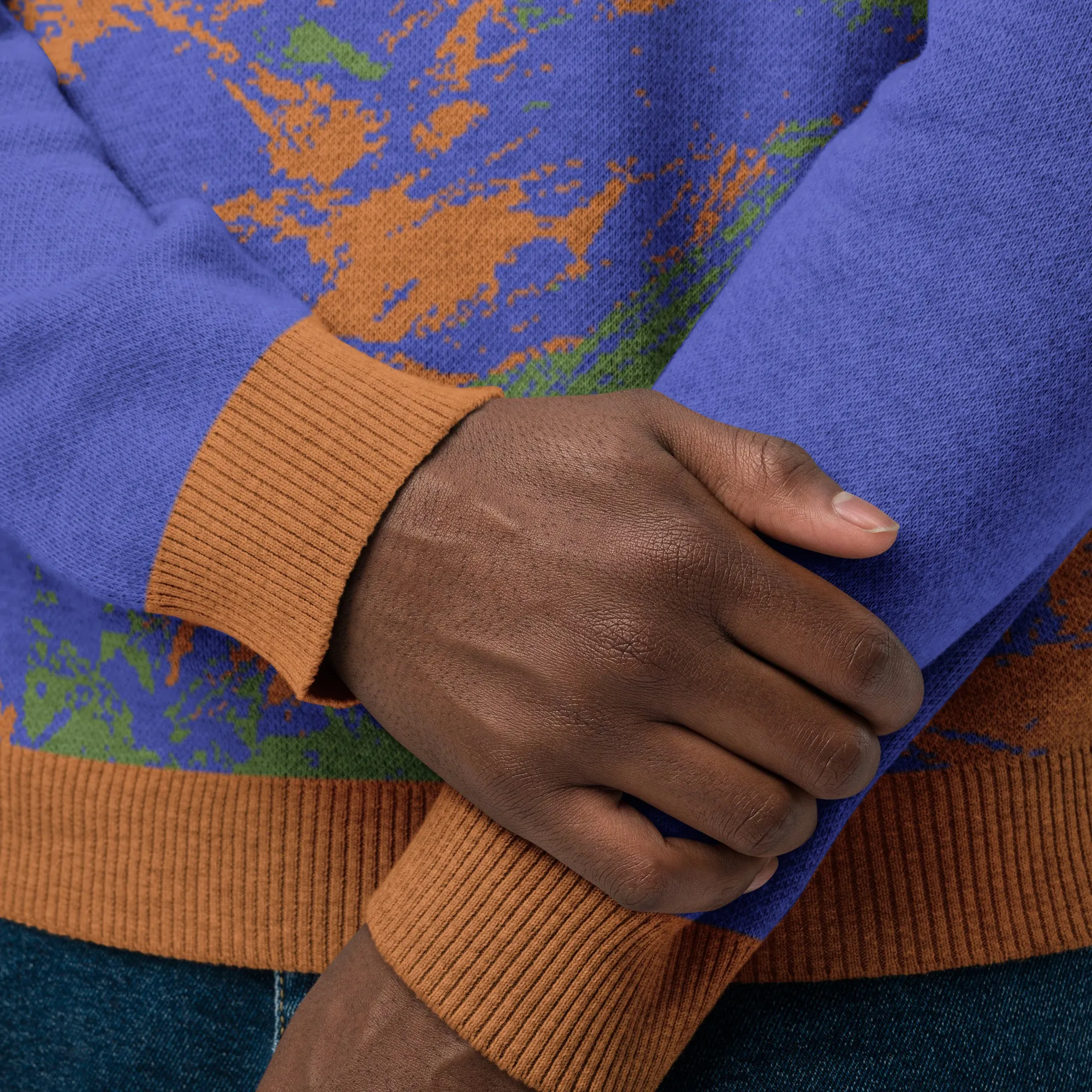 Knitted crew neck sweater XS to 3 XL