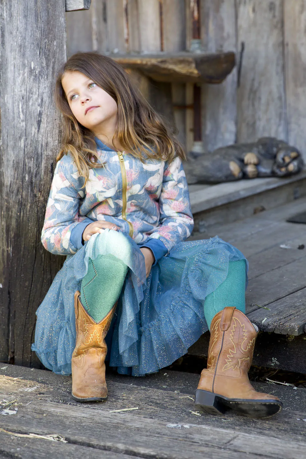 Knitted Leggings- Green Hills