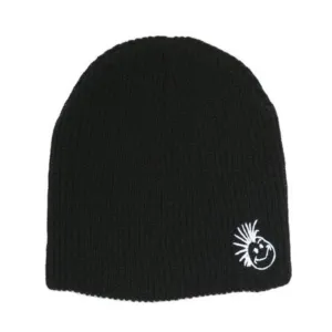 Knuckleheads Black with Logo Slouchy Beanie