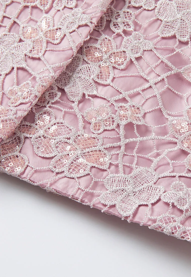 Lace-patchwork Tweed Shirt