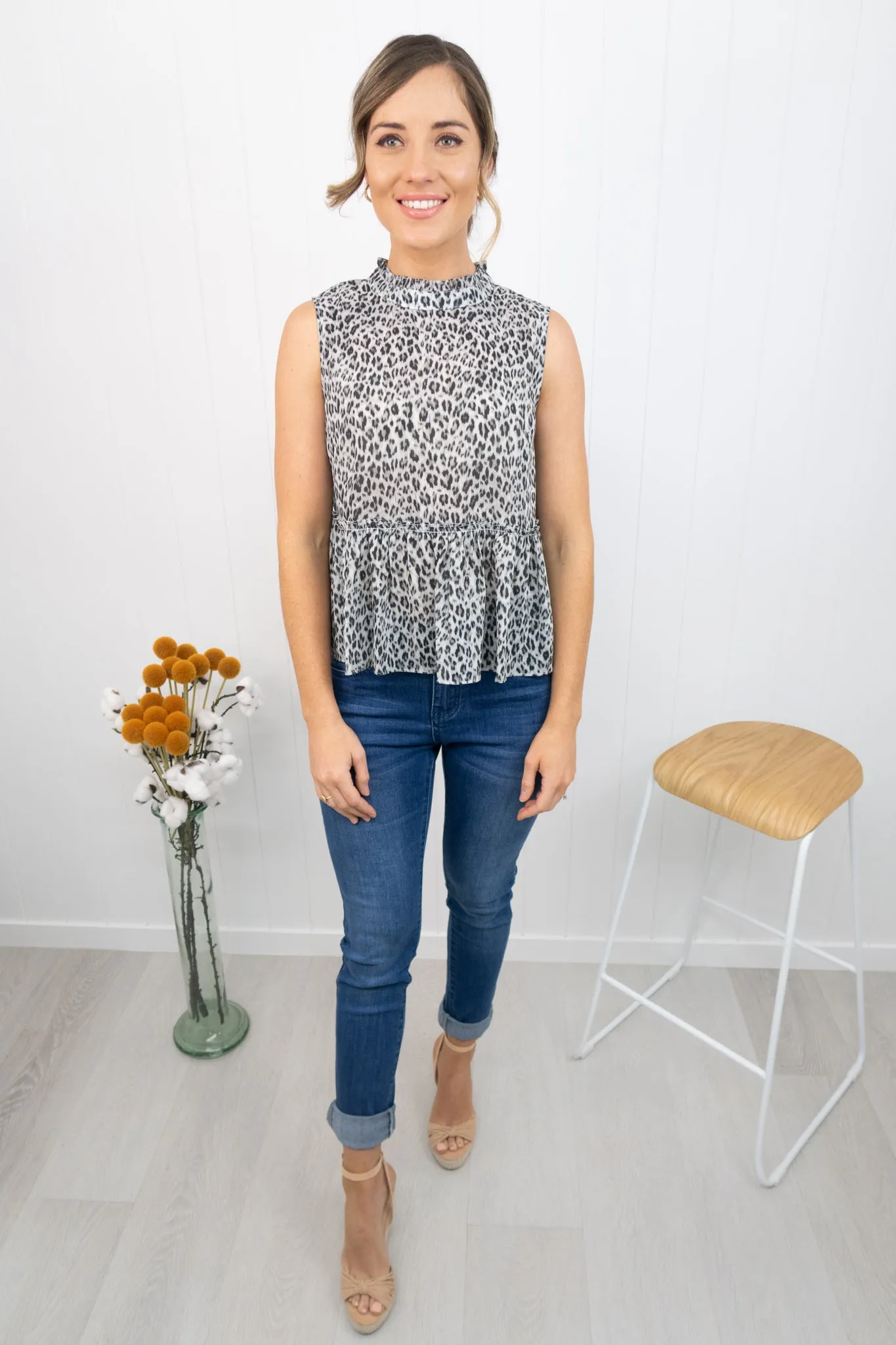 Laura Top -Grey