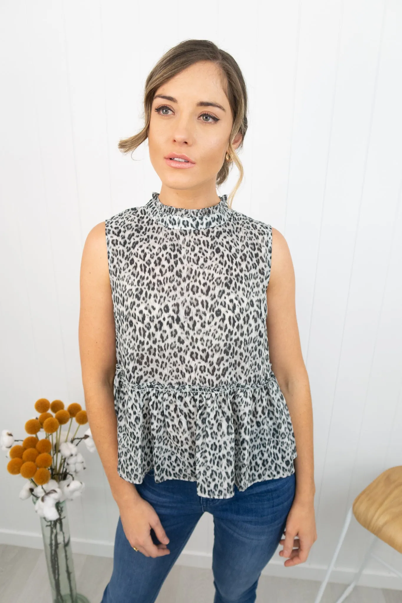 Laura Top -Grey
