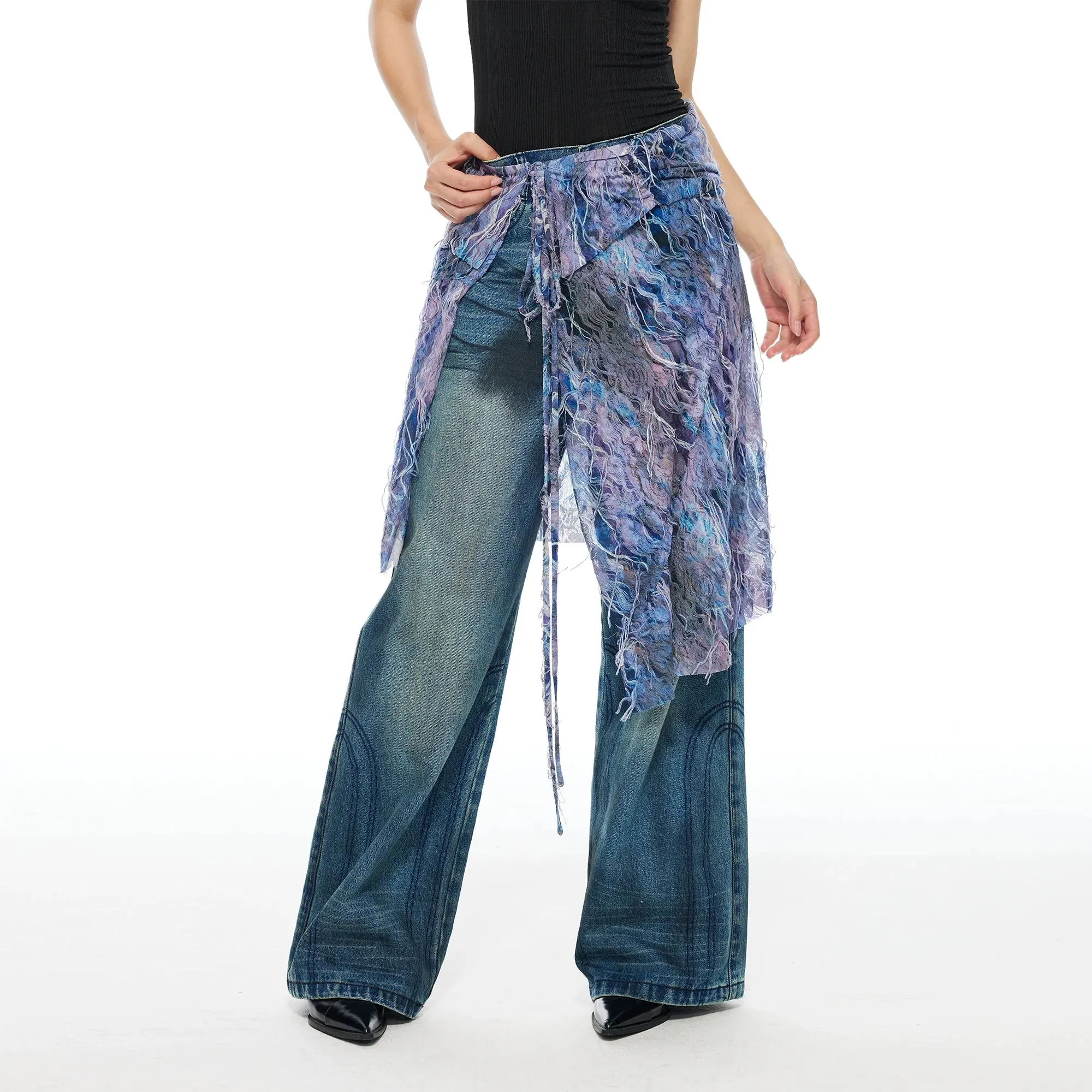 Layered Wrap Skirt Ensemble