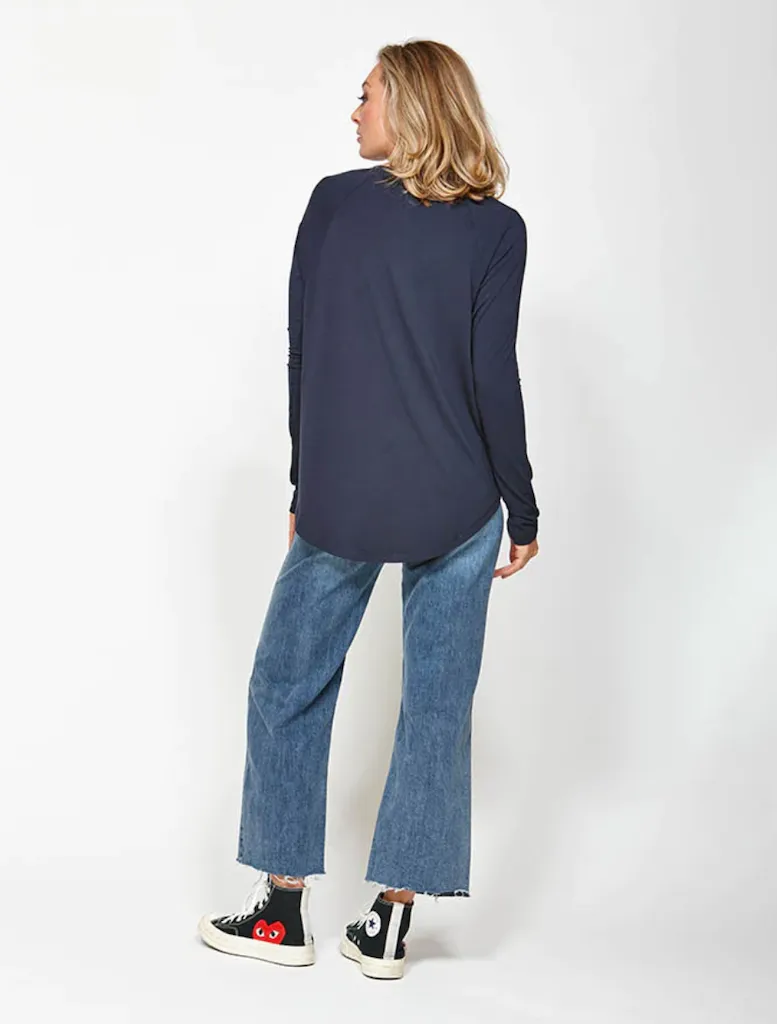 Lazy L/S Tee - Navy