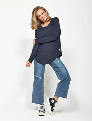 Lazy L/S Tee - Navy