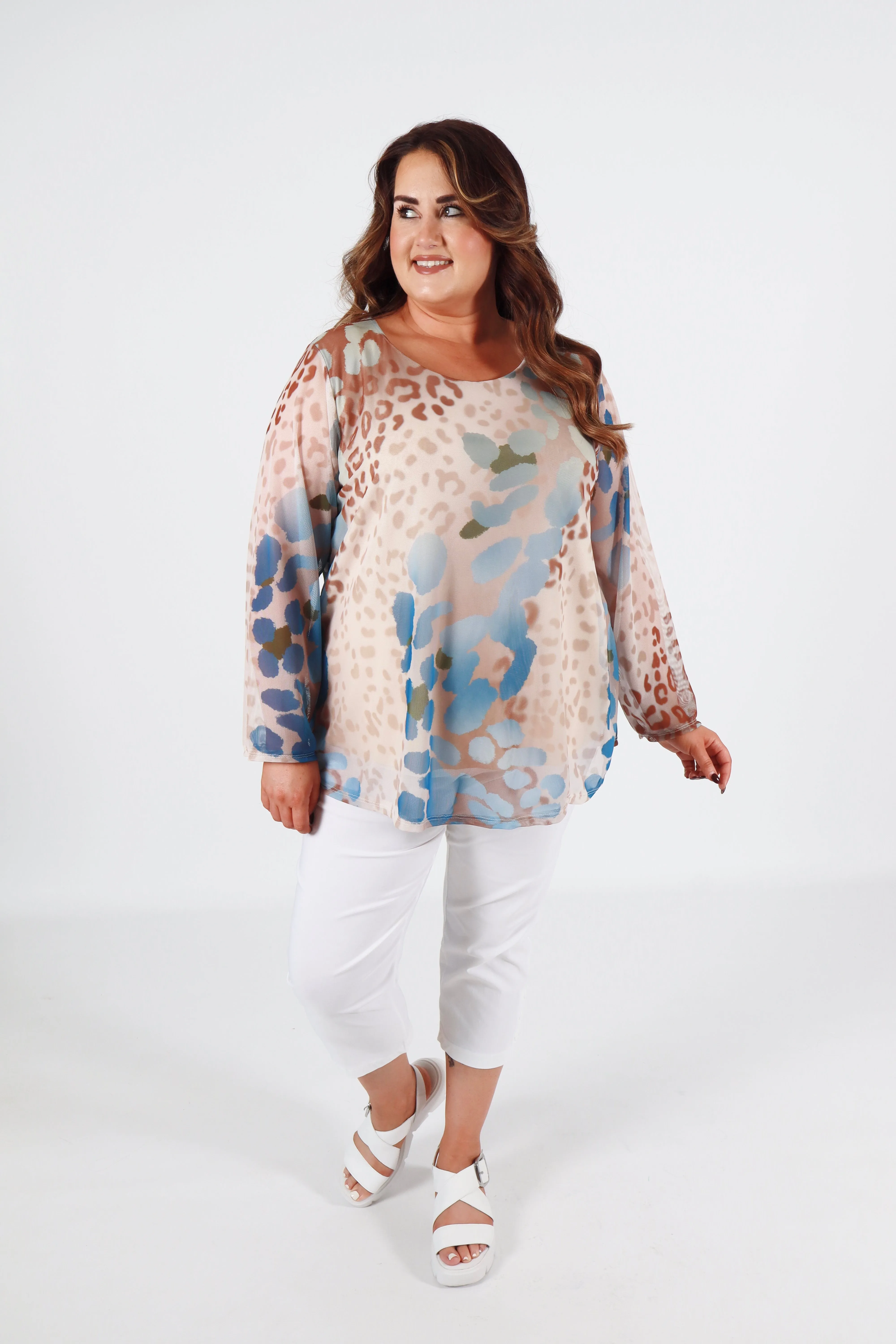 Leah Top in Beige