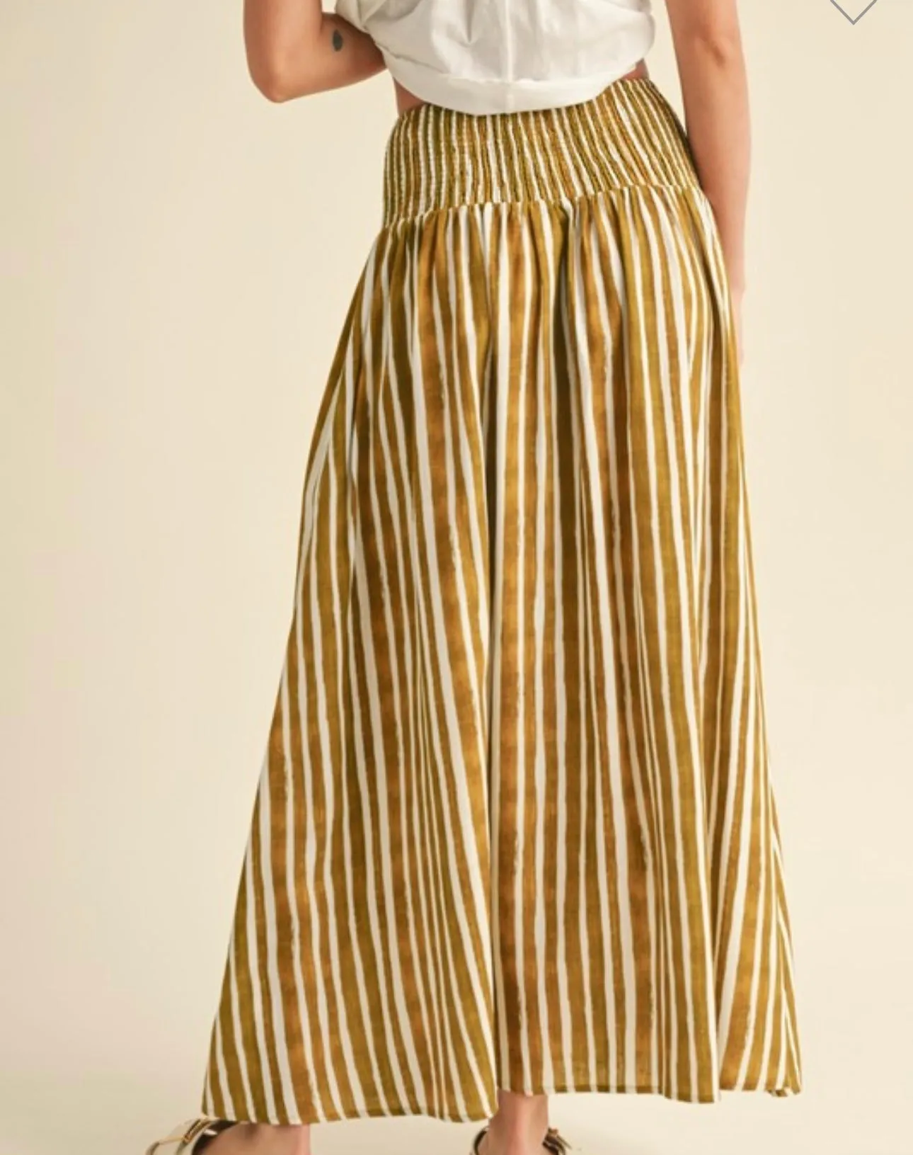 Lemon Grass Striped Skirt