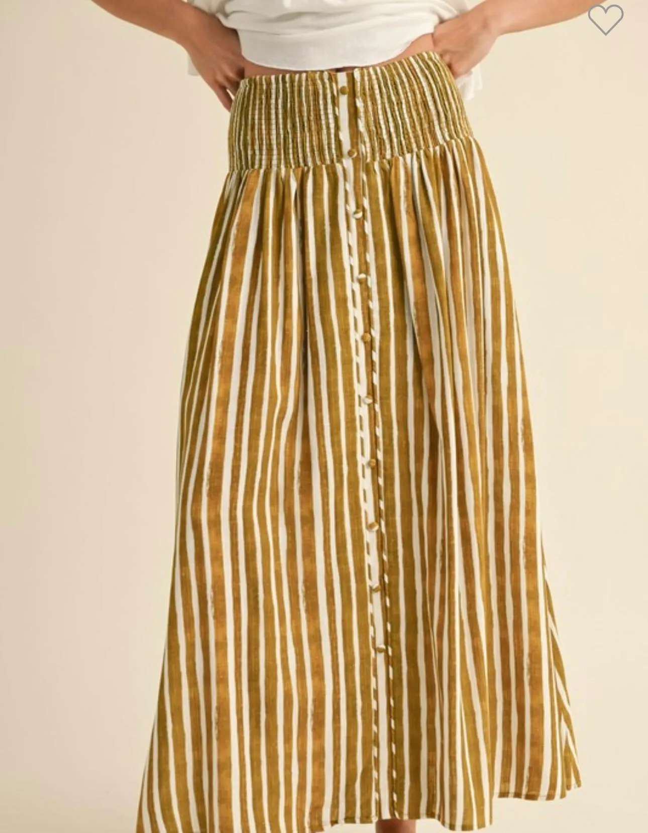 Lemon Grass Striped Skirt