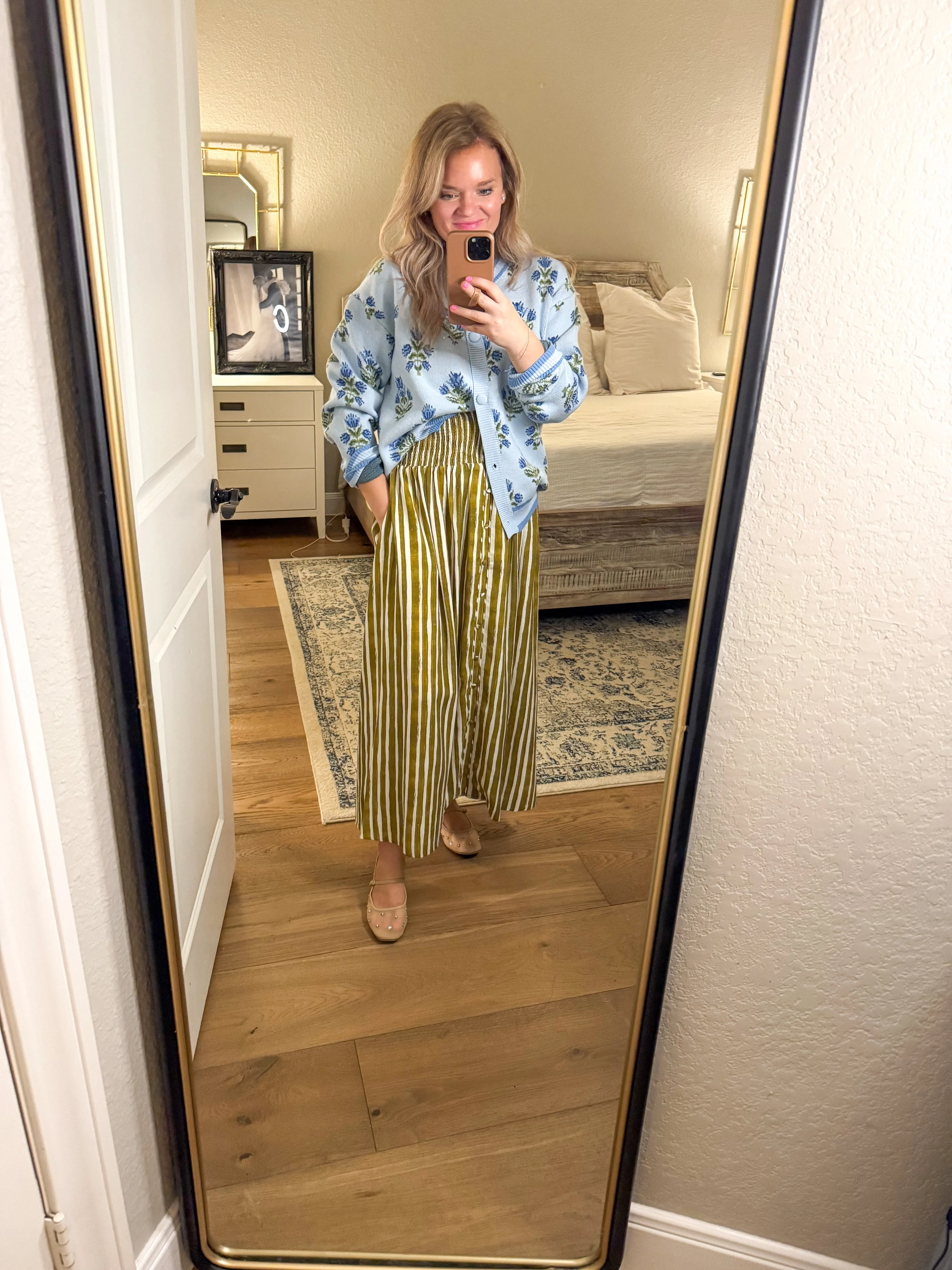 Lemon Grass Striped Skirt