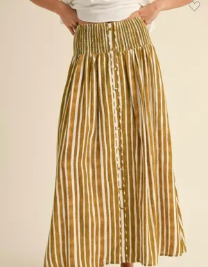 Lemon Grass Striped Skirt