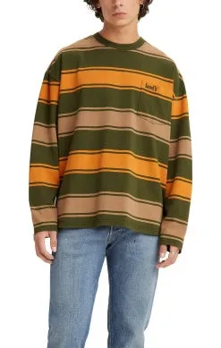 LEVI'S SLOUCHY POCKET TEE LONGSLEEVE PAINTER MOSSY GREEN