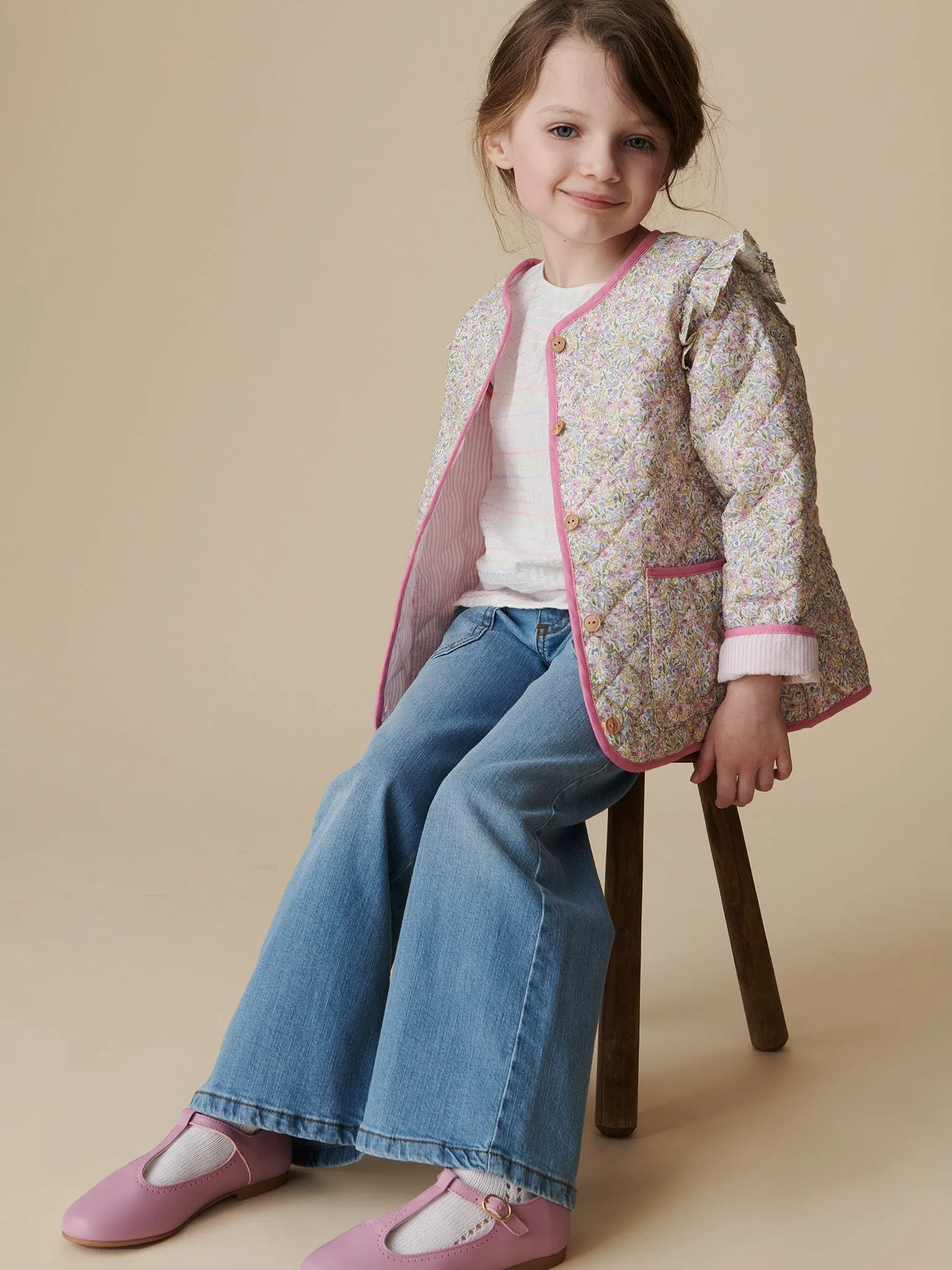 Lilac Floral Lottie Girl Jacket