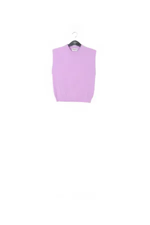 Lilac sleeveless knitted top