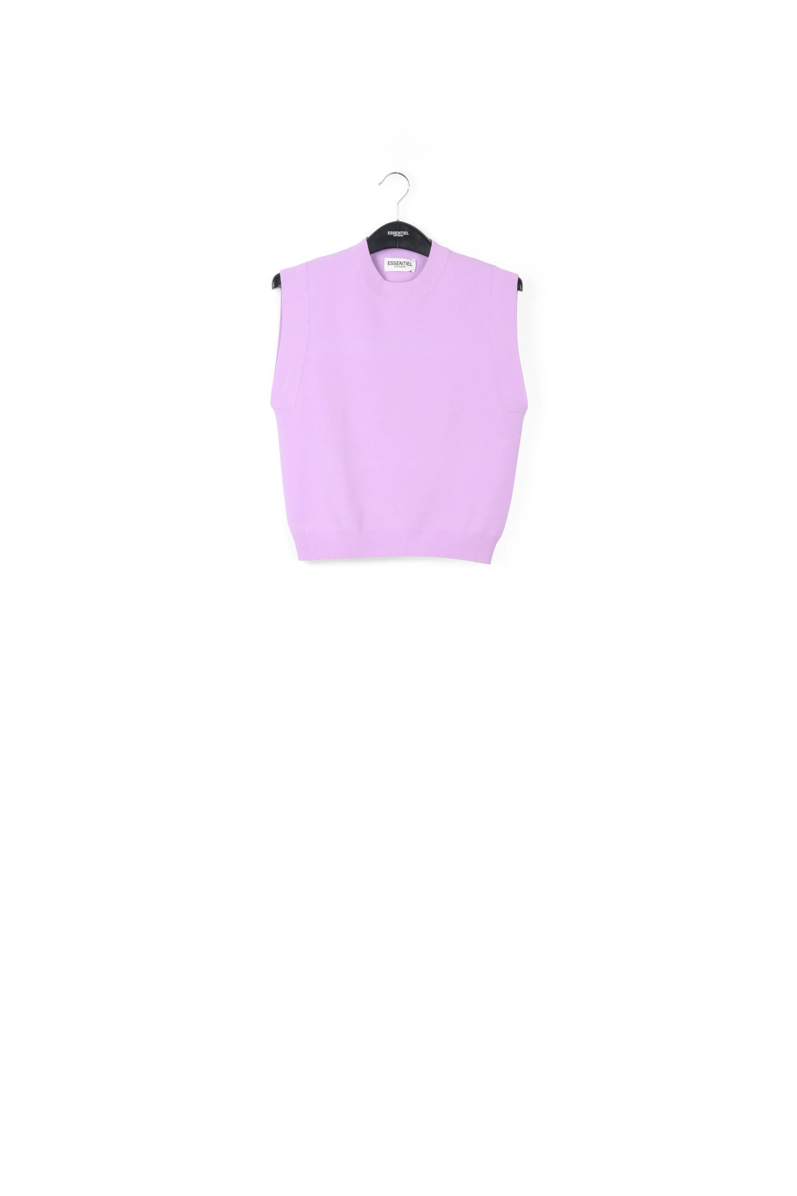 Lilac sleeveless knitted top