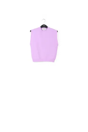 Lilac sleeveless knitted top