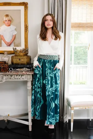 Lillian Skirt in Emerald Marble