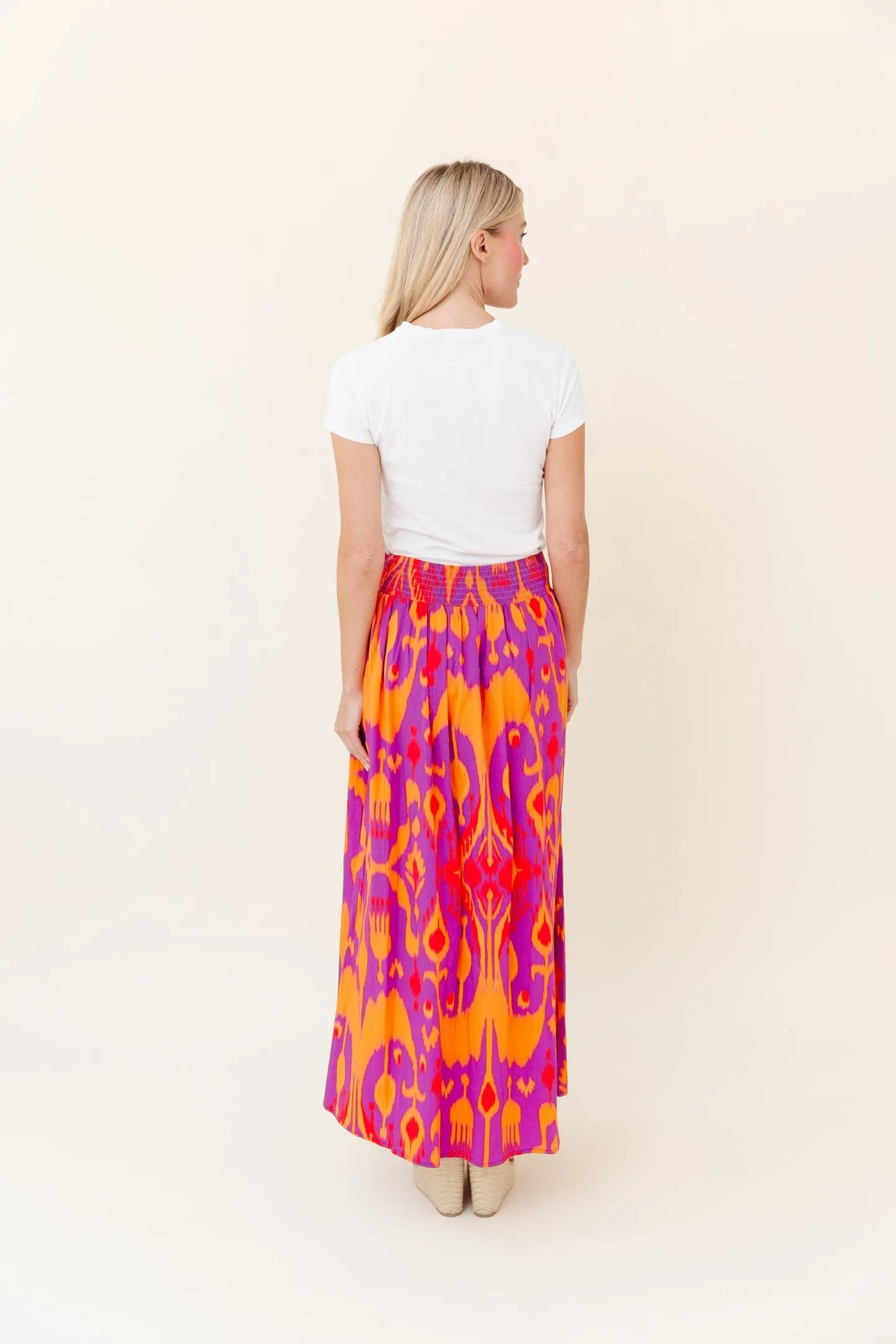 Lillian Skirt in Sunset Ikat