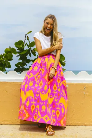 Lillian Skirt in Sunset Ikat
