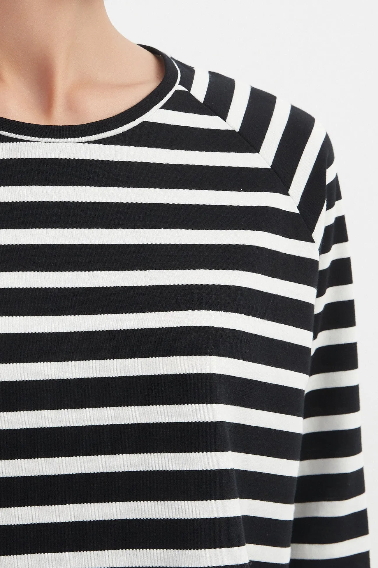 Long Sleeve Stripe Black/White