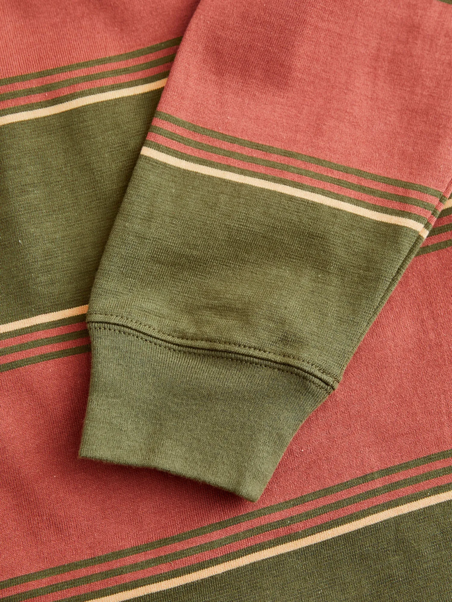 Long Sleeve Stripe Pocket T-Shirt in Olive