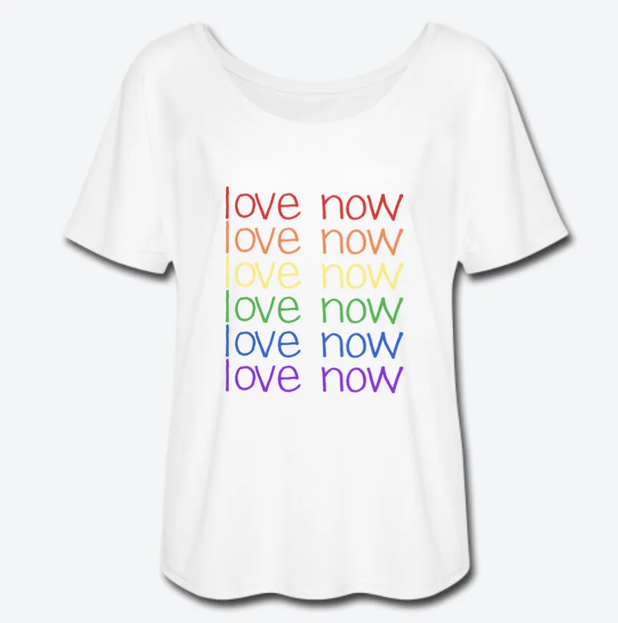 Love Now Rainbow Pride Women’s Flowy Tee