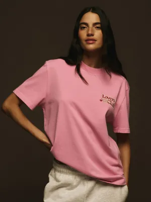 Lovers Club Short Sleeve Oversized T-shirt - Candy Pink