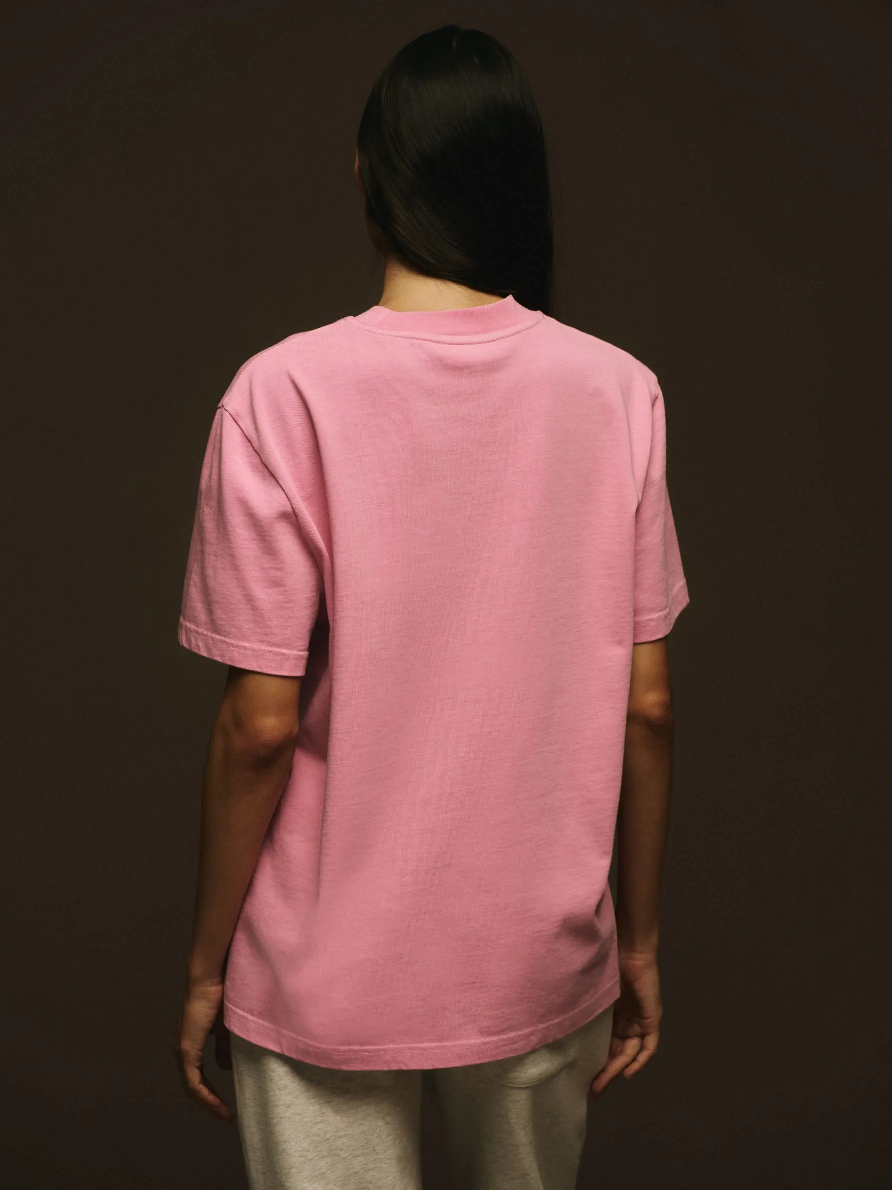 Lovers Club Short Sleeve Oversized T-shirt - Candy Pink