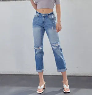Lowell Mid Rise Classic Boyfriend KanCan Jean