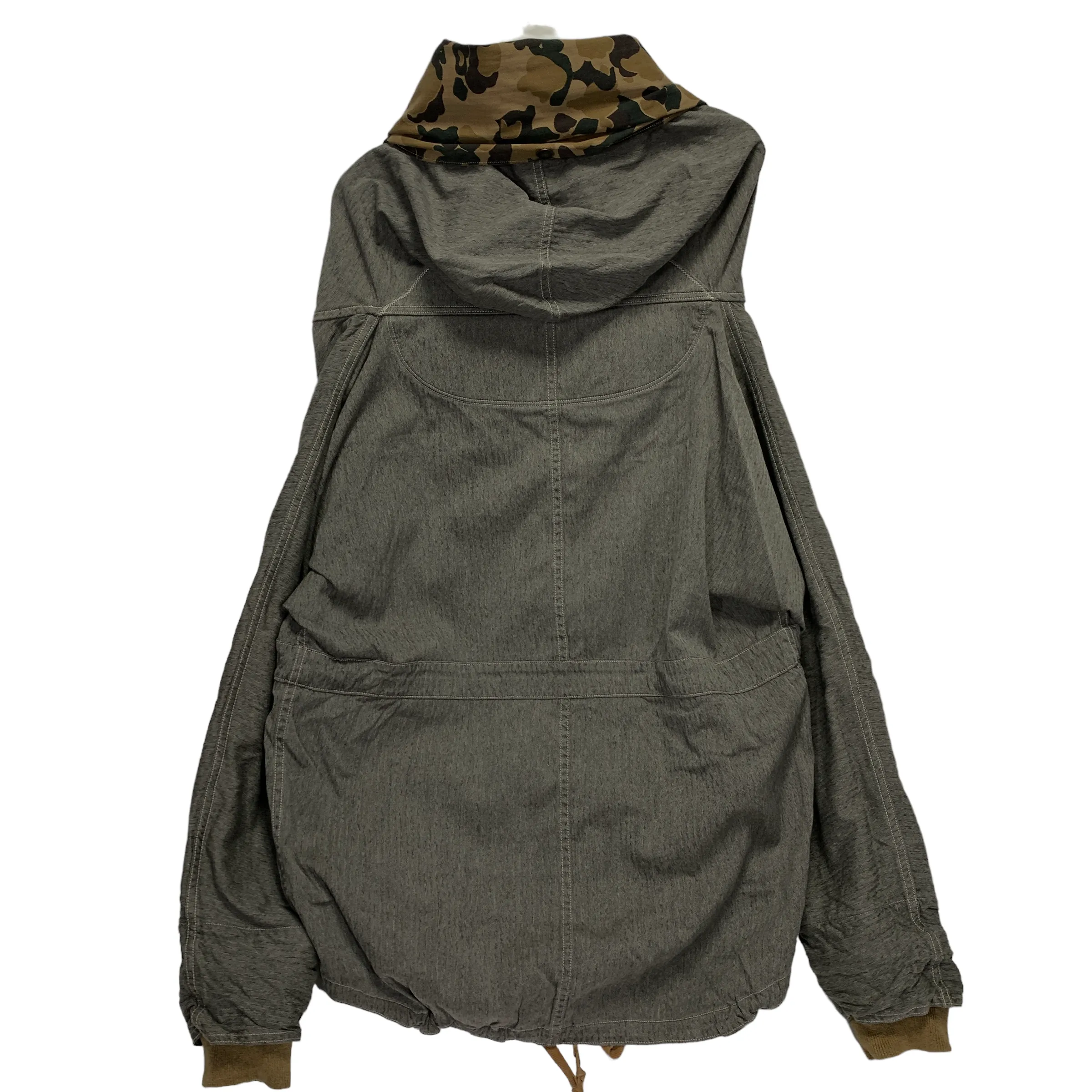 [M] Kapital Cotton Chambray Duck Camo Reversible Katsuragi Ring Coat