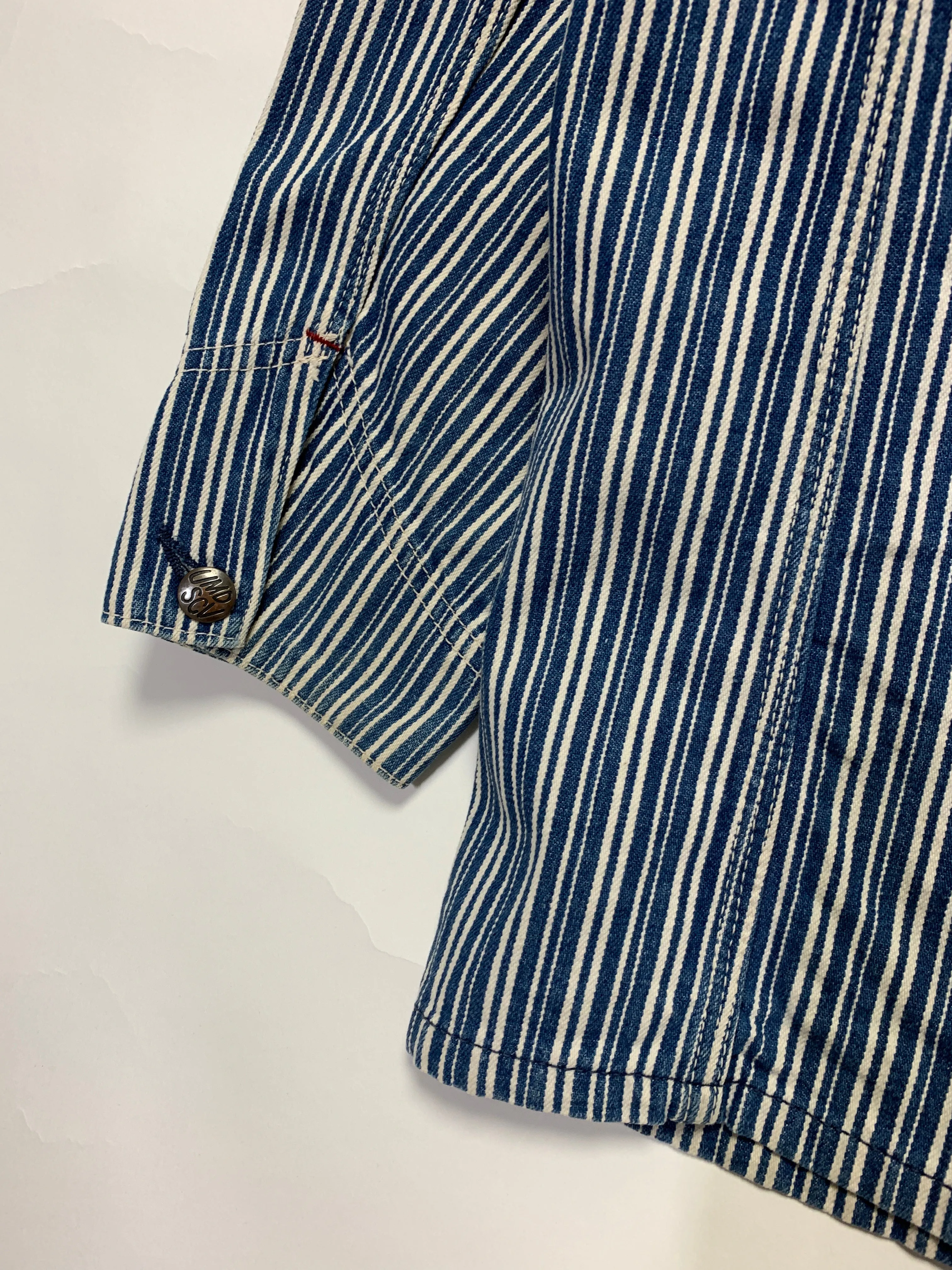 [M] Kapital Ranch Wear Hickory Stripe Indigo Coverall Jacket