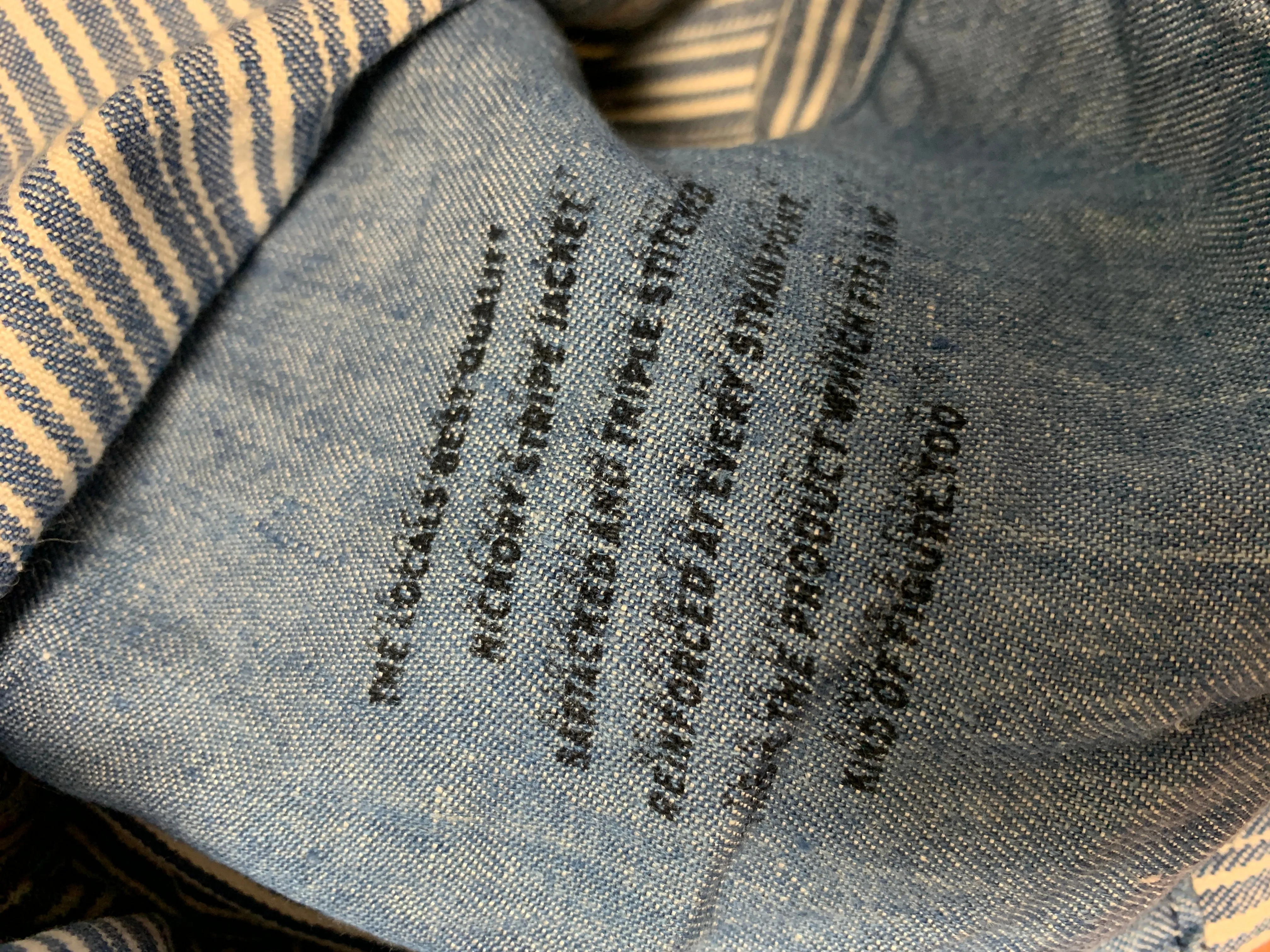 [M] Kapital Ranch Wear Hickory Stripe Indigo Coverall Jacket